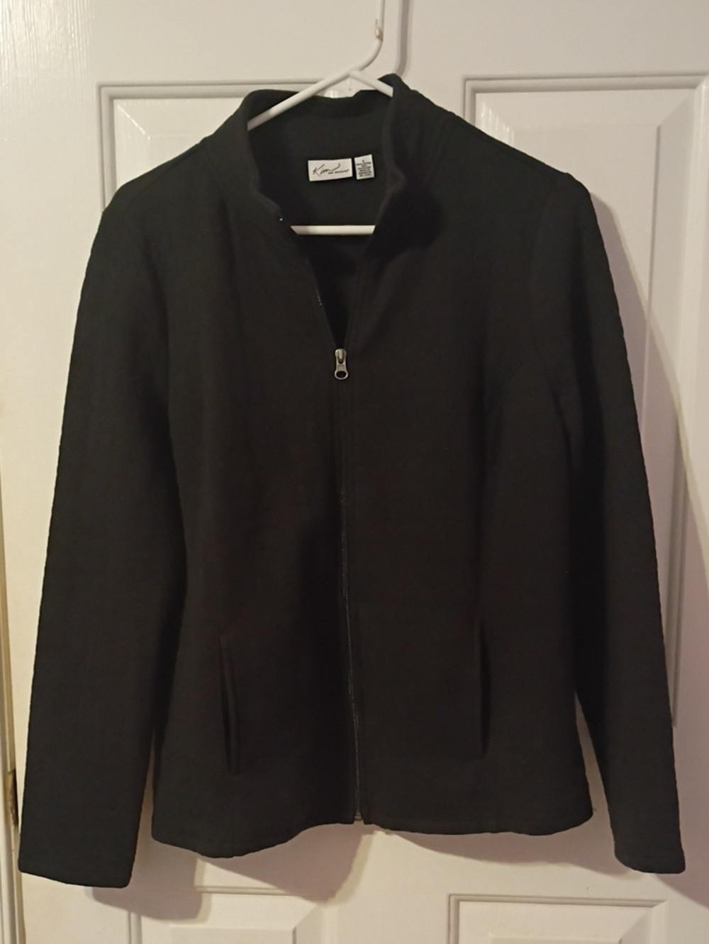 Kim Rogers Women's Black Zip-Front Quilted Jacket